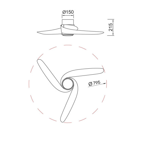 Люстра-вентилятор Mantra Groenland 9061