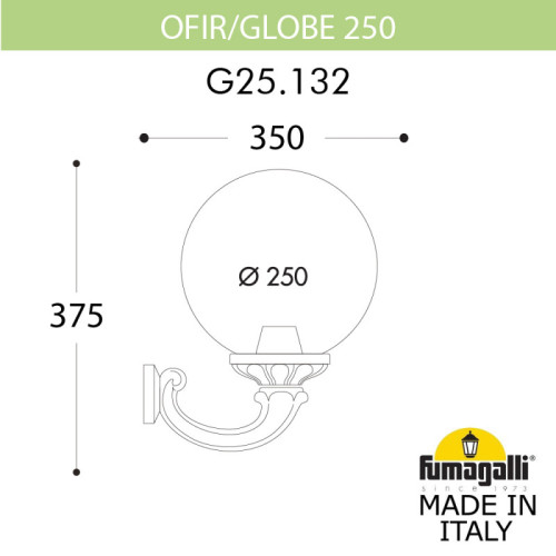 Уличный настенный светильник Fumagalli G25.132.000.WYE27