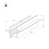 Шинопровод встраиваемый Arlight MAG-TRACK-2538-FDW-1000 046284