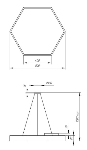 Подвесной светильник Эра Geometria SPO-122-B-40K-066 Б0050553