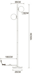 Торшер Arte Lamp Alcor A2224PN-2BK