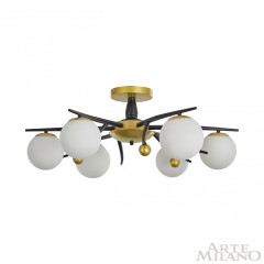 Потолочная люстра Arte Milano 273408/6 BK/GD