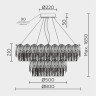 Подвесная люстра Modelux ML.7445.800.500 GD