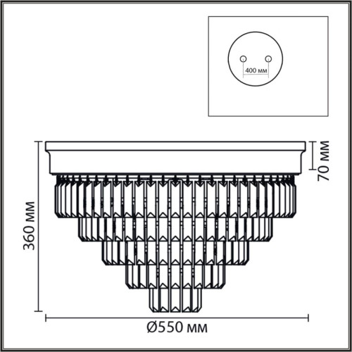 Потолочная люстра Lumion Classi Zaha 8266/8C