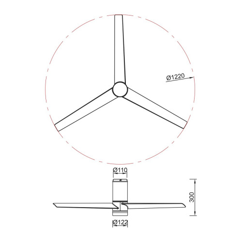 Люстра-вентилятор Mantra Up Down 9062