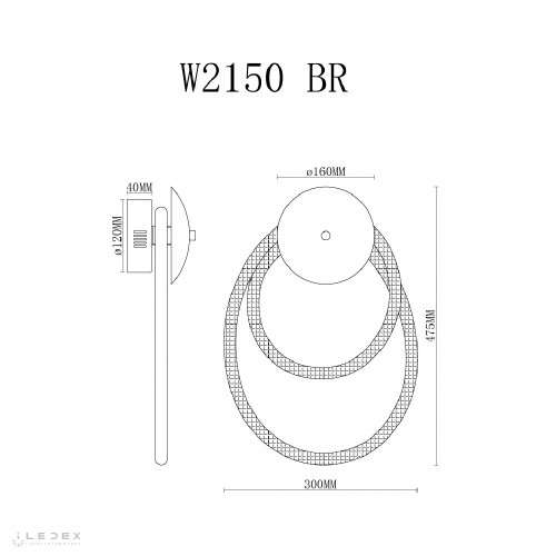 Настенный светильник iLedex Cross W2150 BR