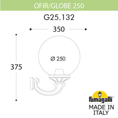 Уличный настенный светильник Fumagalli G25.132.000.WZE27