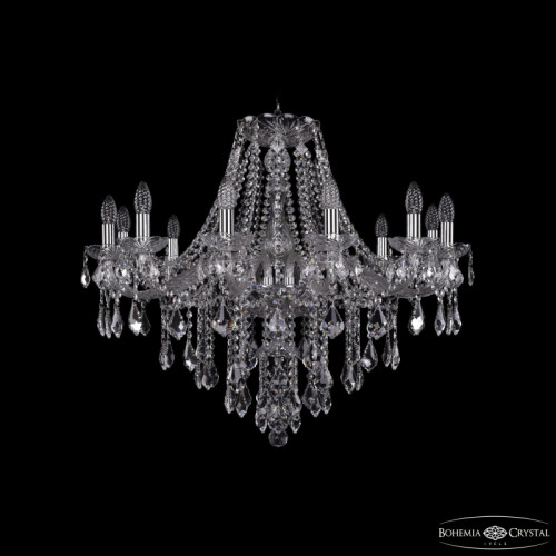 Подвесная люстра Bohemia Ivele Crystal 1415/12/300 Ni Leafs