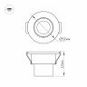 Мебельный светильник Arlight LTM-R52WH 3W Warm White 30deg