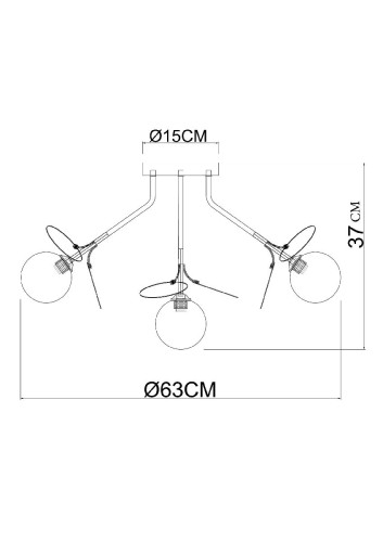 Потолочная люстра Arte Lamp Peacock A1369PL-7GY