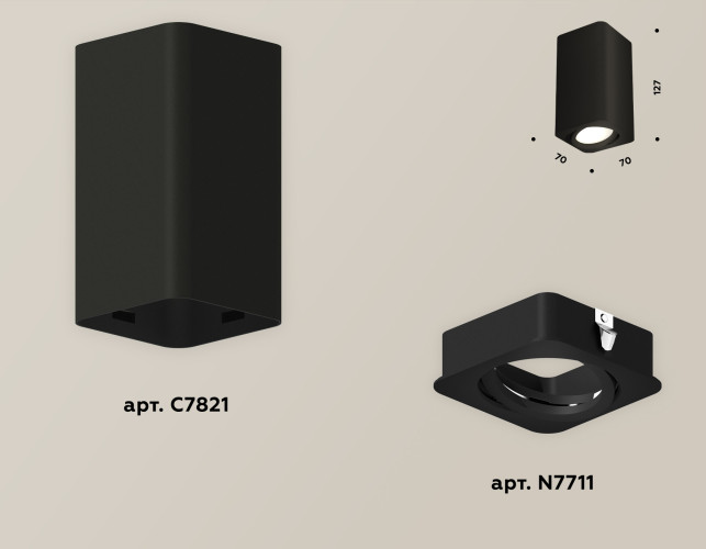 Потолочный светильник Ambrella Light Techno Spot XS7821010 (C7821, N7711)