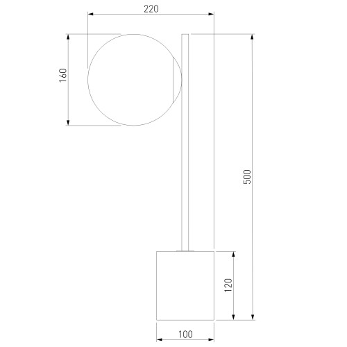 Настольная лампа Eurosvet Marbella 01157/1 черный a064388