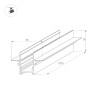 Шинопровод встраиваемый Arlight MAG-TRACK-2538-FDW-2000 046285