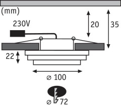 Встраиваемый светодиодный светильник Paulmann Premium Name 92931