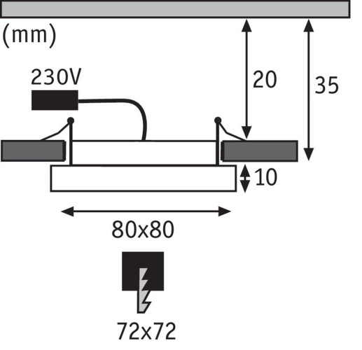 Встраиваемый светодиодный светильник Paulmann Panel Areo 92951