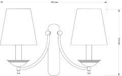 Бра Kutek San Marino Lampshade SAN-K-2(P/A)CR