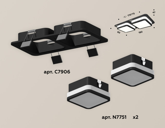 Встраиваемый светильник Ambrella Light Techno XC7906012 (C7906, N7751)