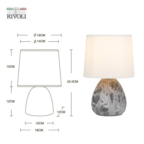 Настольная лампа Rivoli Damaris 7037-501 Б0053456