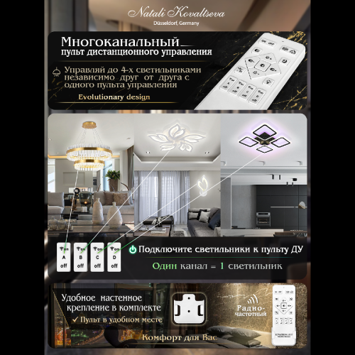 Потолочная люстра Natali Kovaltseva Groove LED LAMPS 81186