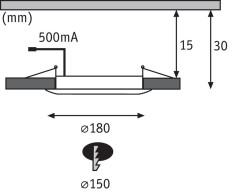 Встраиваемый светодиодный светильник Paulmann Premium Panel IP65 92801