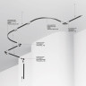 Шинопровод магнитный накладной/подвесной Maytoni Technical Busbar trunkings Levity TRX184-112B-1