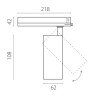 Трековый трехфазный светильник Quattro LED с управлением TRIAC Lightstar Alta Base A5136TRIAC