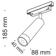 Трековый светильник Maytoni Track lamps TR019-2-7W3K-B