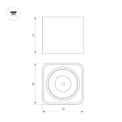 Накладной светильник Arlight SP-DICE-S78x78-10W Day4000 (WH, 24 deg, 230V) 046634