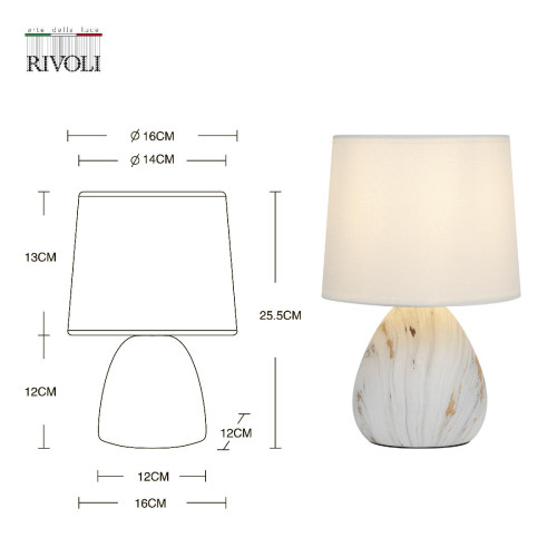 Настольная лампа Rivoli Damaris D7037-501 Б0053457