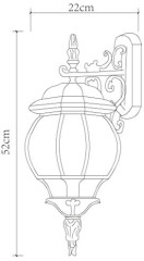 Уличный настенный светильник Arte Lamp Atlanta A1042AL-1BG