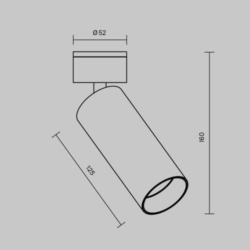 Накладной спот Maytoni Focus led C055CL-L12B2.7K-W-B