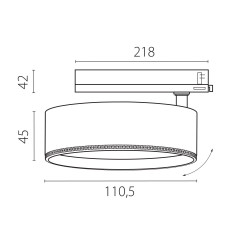 Трековый трехфазный светильник Quattro LED с управлением TRIAC Lightstar Alta Pro A5647TRIAC