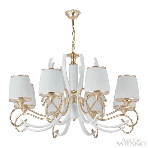 Подвесная люстра Arte Milano Florentia-3857 303857/8 Wh/Gd