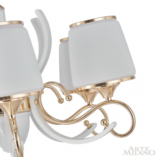 Подвесная люстра Arte Milano Florentia-3857 303857/8 Wh/Gd
