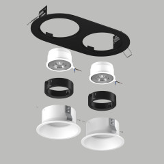 Встраиваемый светильник Lightstar Domino (214657+214606+214606+214007+214007) D6570606BMOD