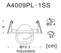 Точечный светильник Arte Lamp Accento A4009PL-1SS