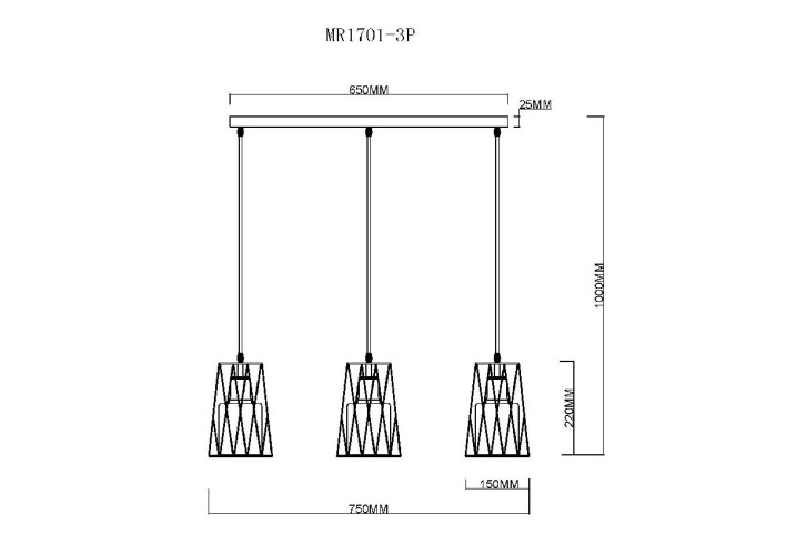 Подвесной светильник MyFar Scrum MR1701-3P
