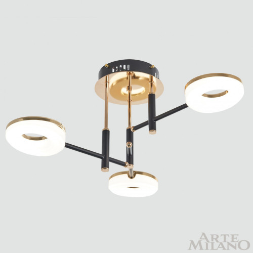 Потолочная люстра Arte Milano Ferrara 272999/3 BK/GD
