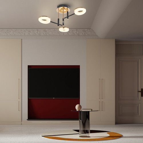 Потолочная люстра Arte Milano Ferrara 272999/3 BK/GD