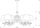 Люстра на штанге Kutek San Marino Lampshade SAN-ZW-8(P/A)CR