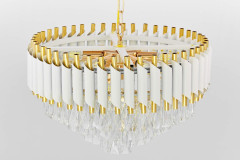 Подвесная люстра Lumina Deco Funneli LDP 6003-500 WT+F.GD