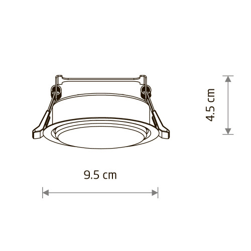Встраиваемый светильник Nowodvorski Uno S Black 10841