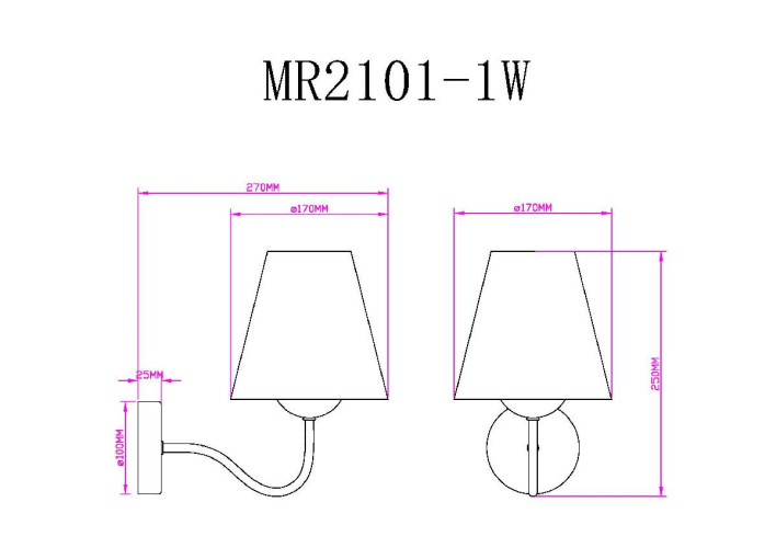 Бра Myfar Charlotte MR2101-1W