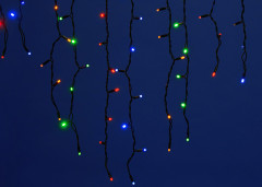 Уличная светодиодная гирлянда Uniel бахрома (UL-00003933) разноцветный ULD-B3010-200/TBK Multi IP67