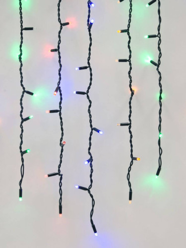Уличная светодиодная гирлянда Uniel бахрома (UL-00003933) разноцветный ULD-B3010-200/TBK Multi IP67