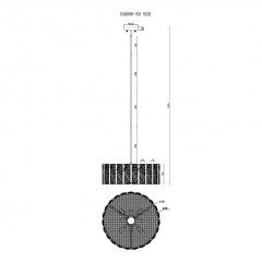 Подвесная люстра iLamp Panorama D4688-50 SGD