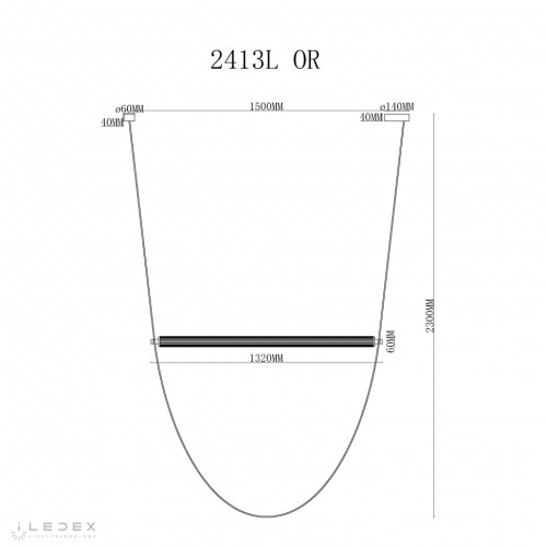 Подвесной светильник iLedex Rocks 2413L OR