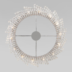 Подвесная люстра Eurosvet Blitz 60159 хром/ прозрачный хрусталь Strotskis a065322