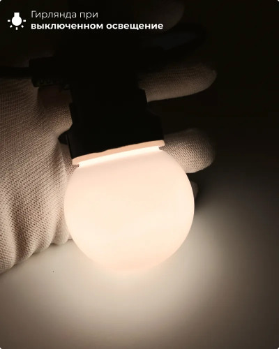 Светодиодная гирлянда Матовая колба Laitcom (LTC) BLL10M-11-1WW