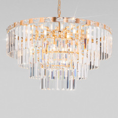 Подвесная люстра Eurosvet Elegante 10130/10 золото/прозрачный хрусталь Strotskis Smart a060643